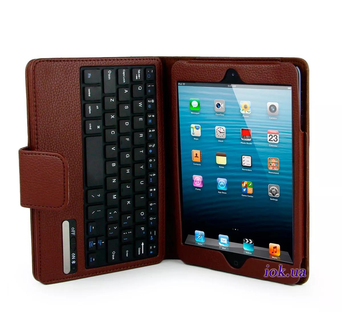 Чехол с клавиатурой для iPad Mini, коричневая кожа