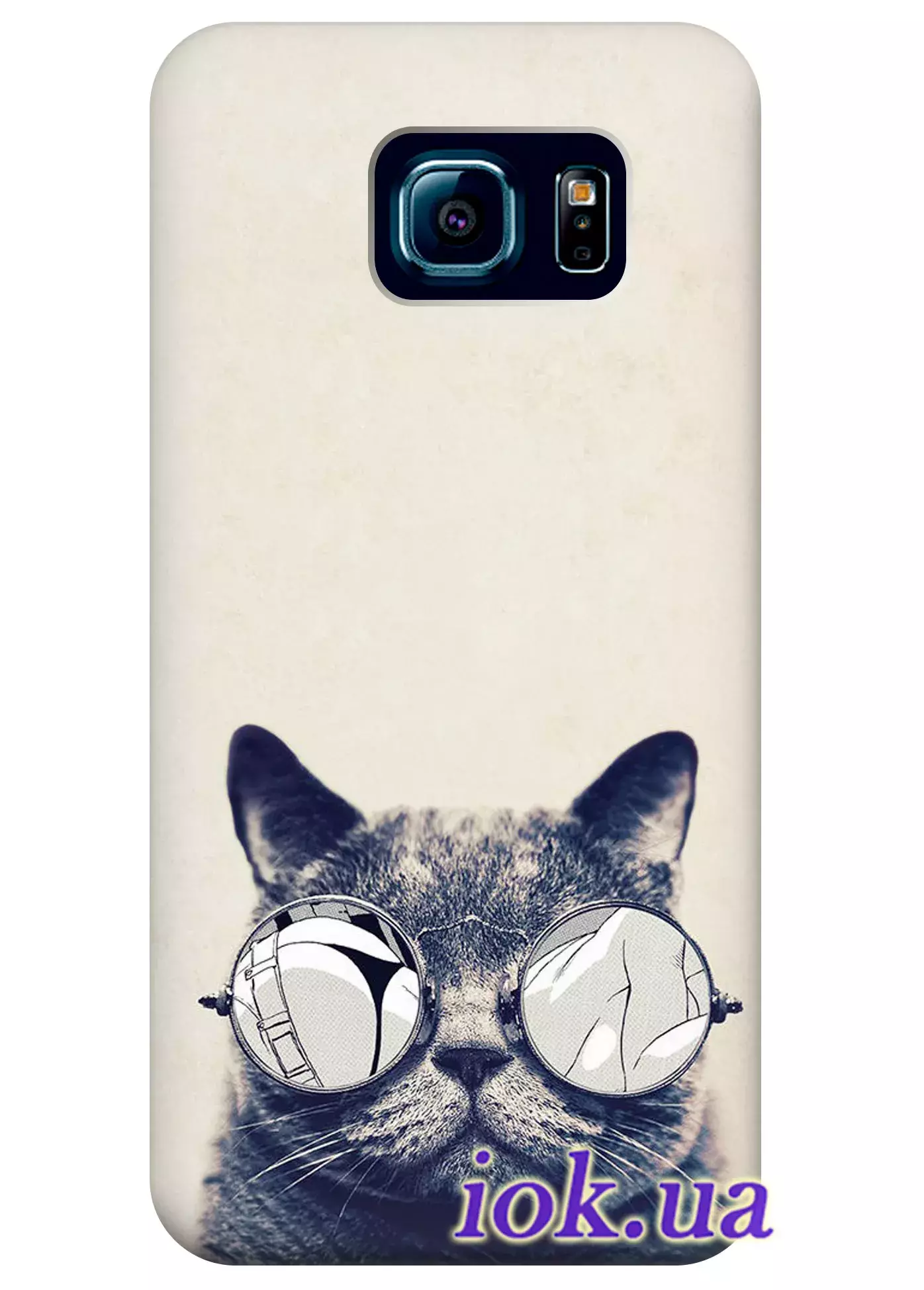 Чехол для Galaxy S6 Edge Plus - Кот в очках