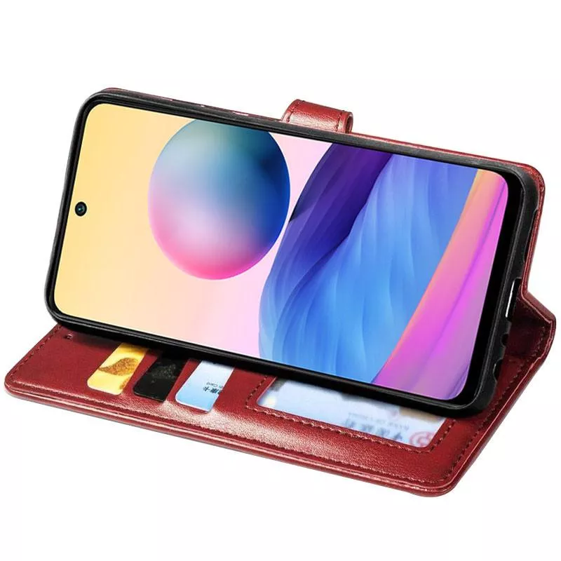Кожаный чехол-книжка GETMAN Gallant (PU) для Xiaomi Redmi Note 15 5G , Красный