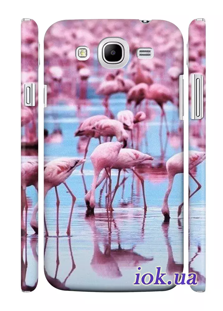Чехол для Samsung Galaxy Mega 5.8 - Фламинго
