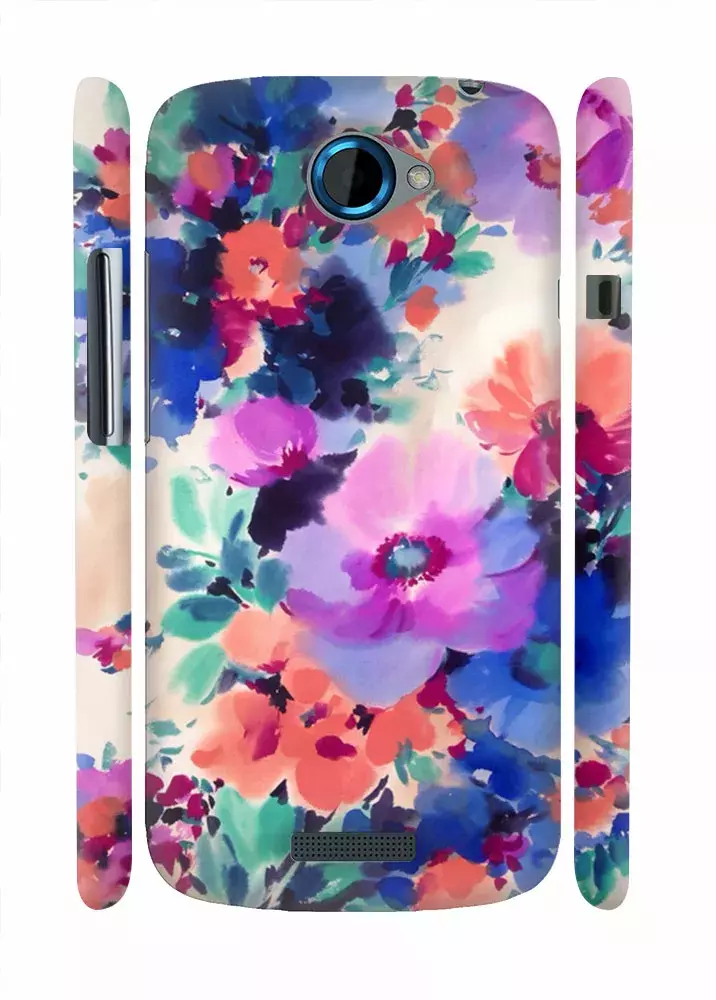 Чехол на HTC One S - Акварельные цветы
