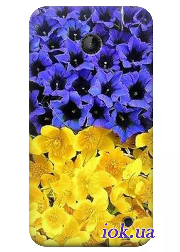 Чехол для Nokia Lumia 635 - Цветочный флаг