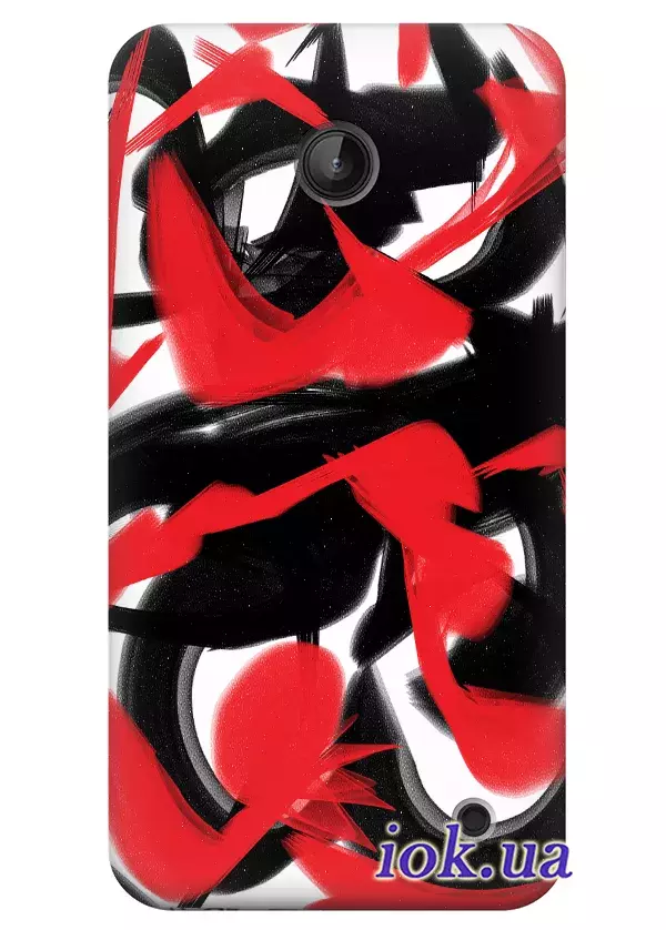 Чехол для Nokia Lumia 635 - Красное и черное 