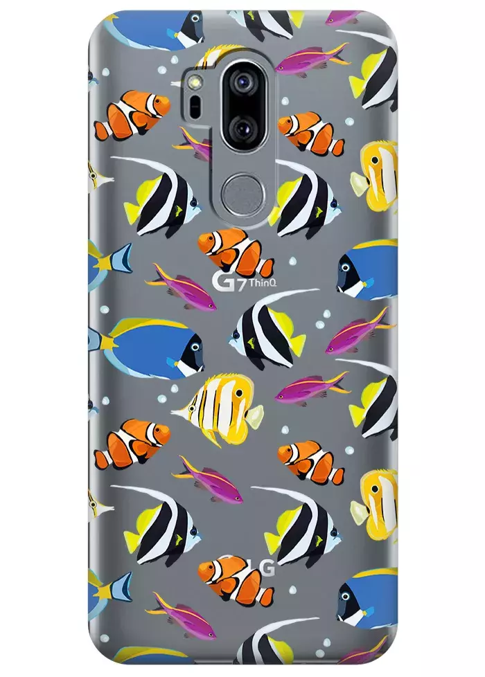 Чехол для LG G7+ - Bright fish