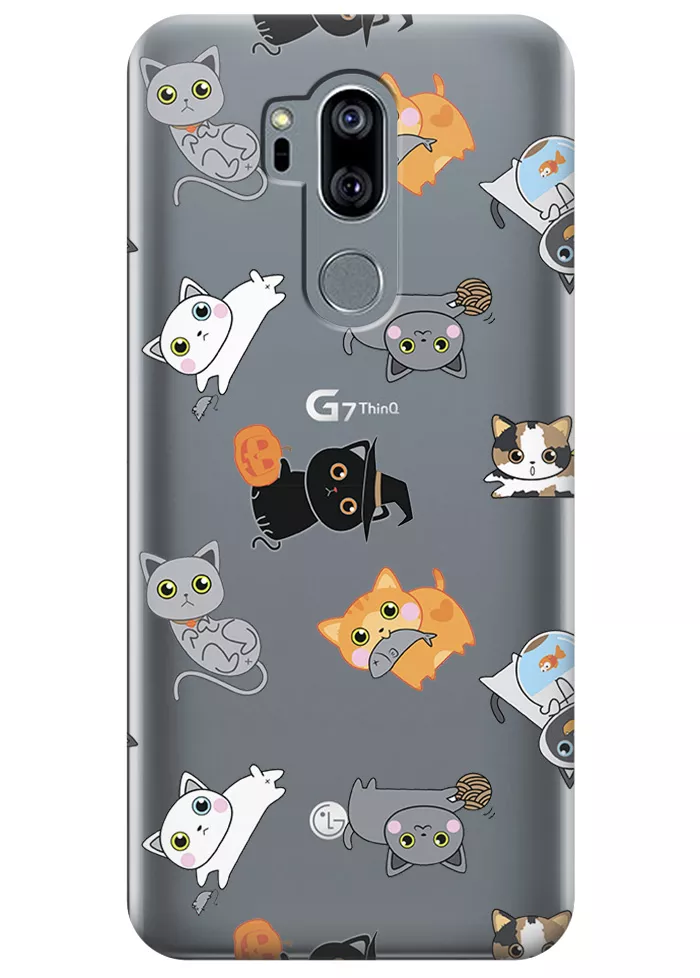 Чехол для LG G7+ - Котятки