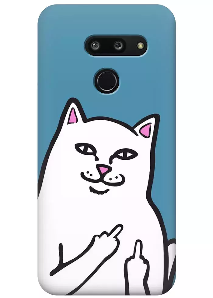 Чехол для LG G8 ThinQ - Кот с факами