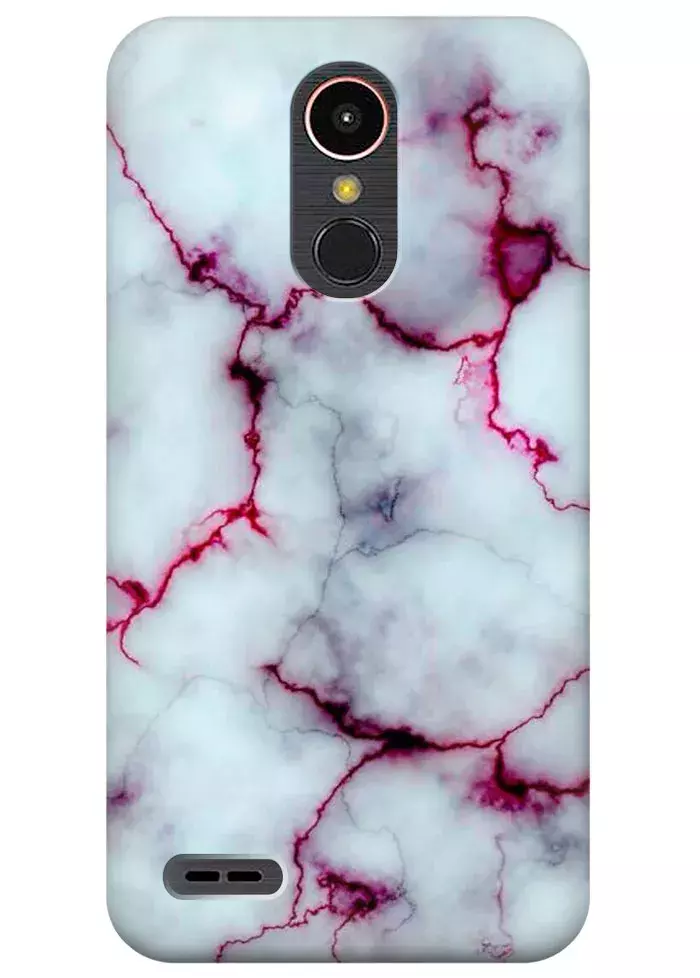 Чехол для LG K10 2017 - Розовый мрамор