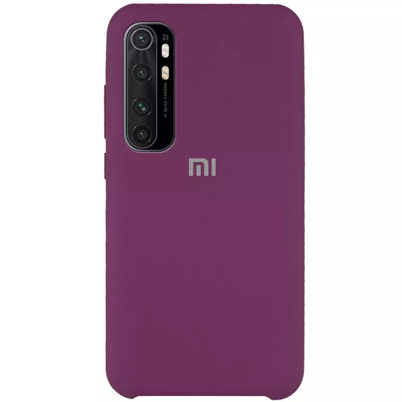 Уценка Чехол Silicone Cover (AAA) для Xiaomi Mi Note 10 Lite, Дефект упаковки / Фиолетовый / Grape
