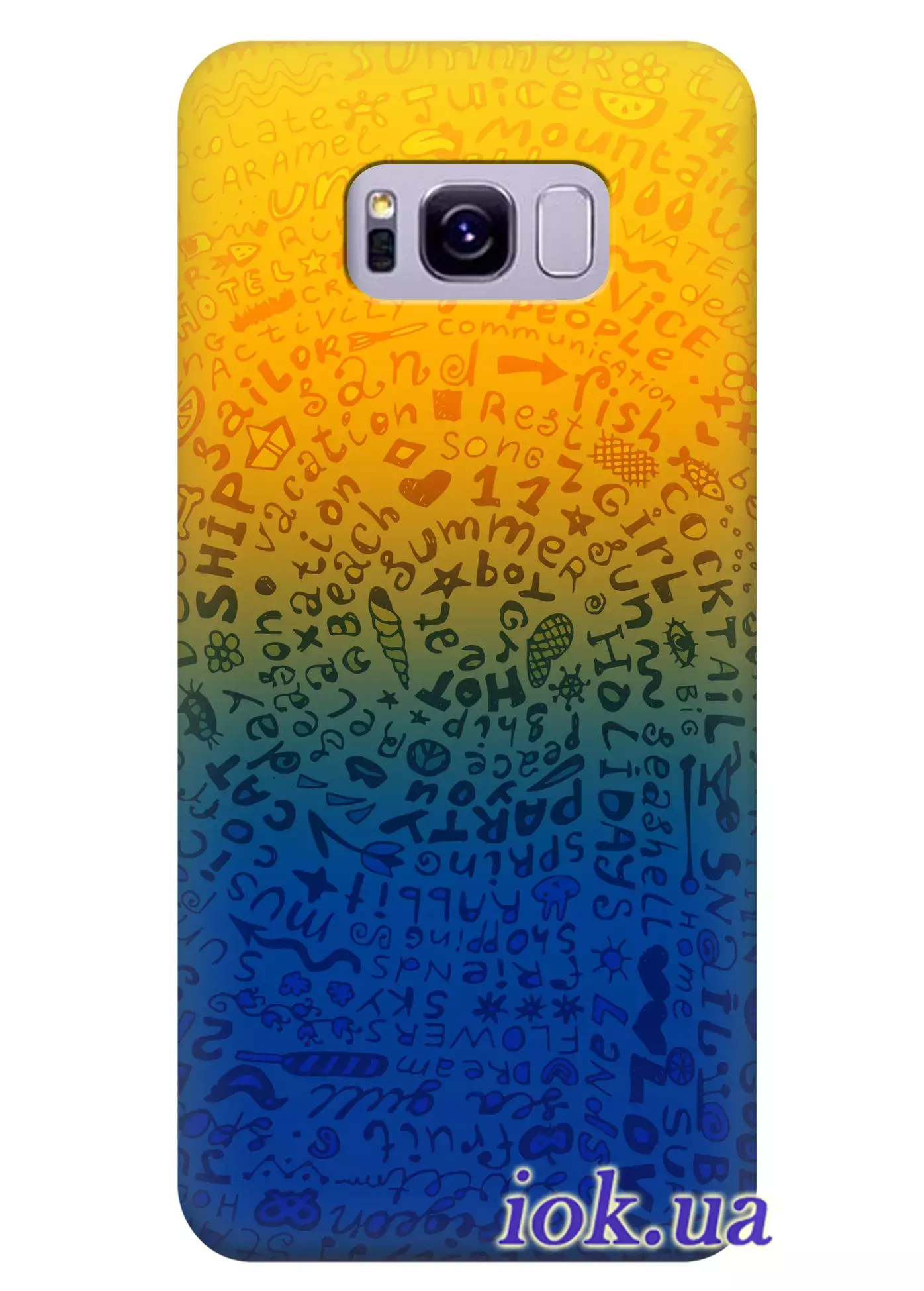 Чехол для Galaxy S8 Plus - Круговые надписи