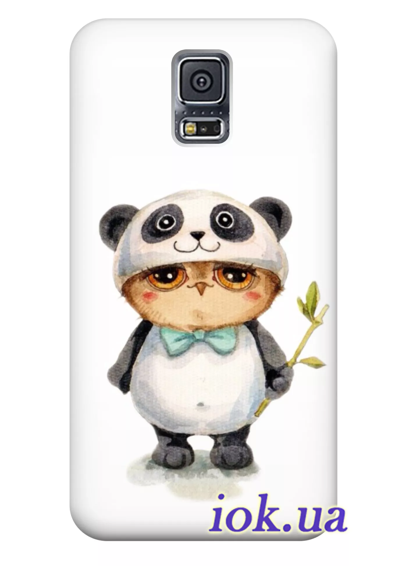 Чехол для Galaxy S5 Plus - Совёнок в костюме панды