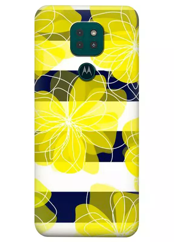 Motorola G9 Play силиконовый чехол с картинкой - Желтые цветы