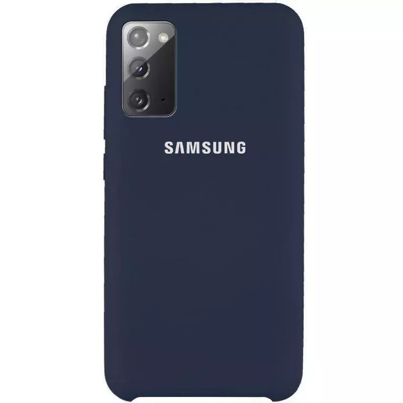 Чехол Silicone Cover (AAA) для Samsung Galaxy Note 20, Синий / Midnight blue