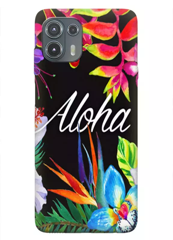 Чехол для Motorola Edge 20 Lite с картинкой - Aloha Flowers
