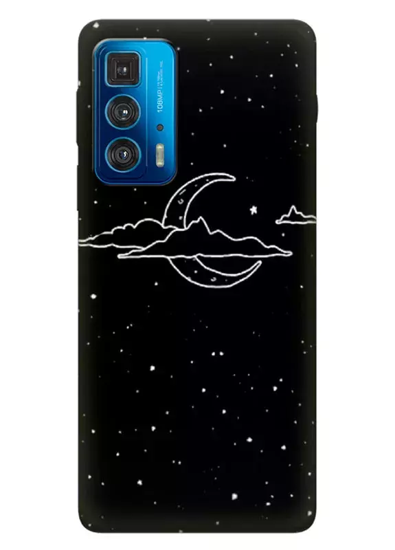 Motorola Edge 20 Pro силиконовый чехол с картинкой - Луна