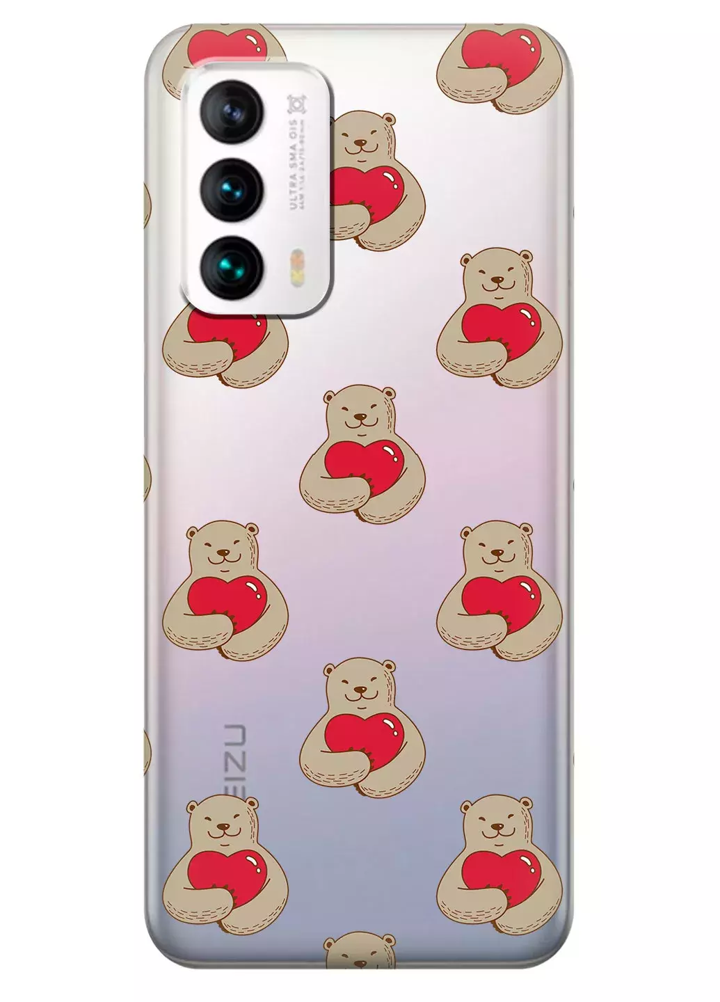 Чехол для Meizu 18 - Влюбленные медведи