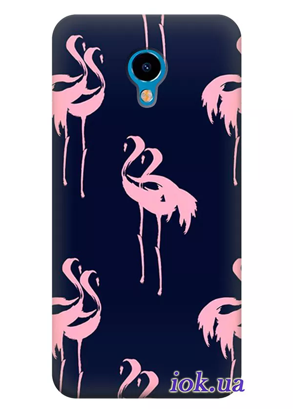Чехол для Meizu M5 Note - Фламинго
