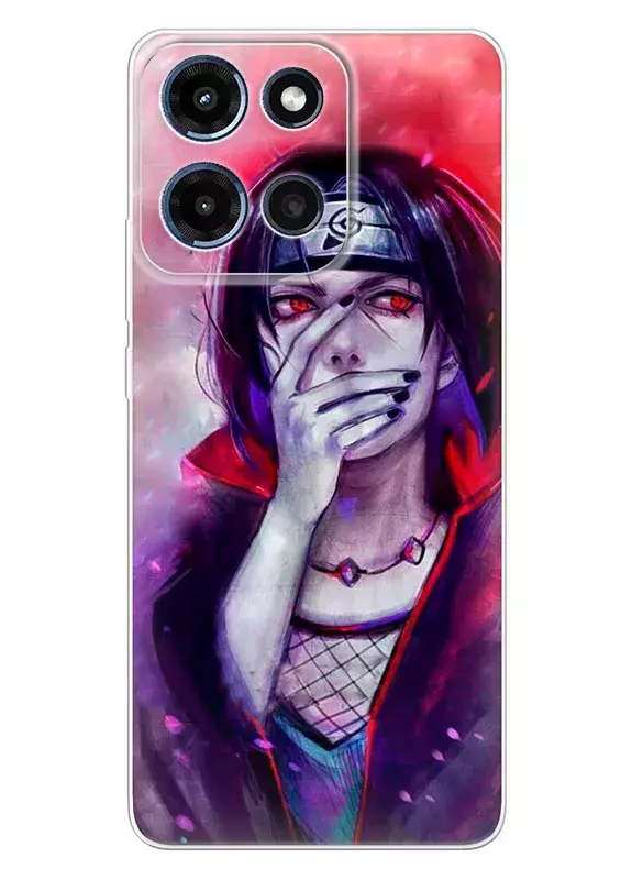 Чехол для Motorola G 2025 из силикона - Арт с Итачи Учиха