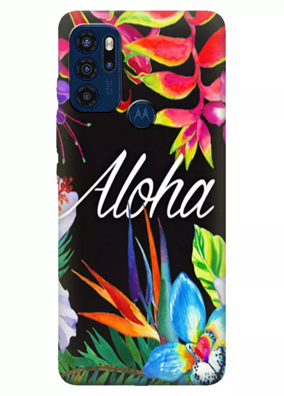 Чехол для Motorola G60s с картинкой - Aloha Flowers