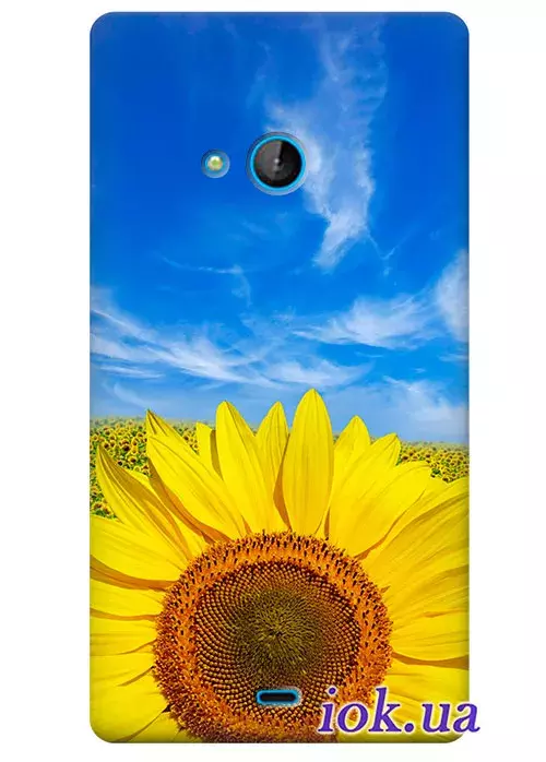 Чехол с подсолнухом для Lumia 540 Dual