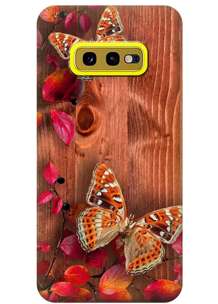 Чехол для Galaxy S10e - Бабочки на дереве