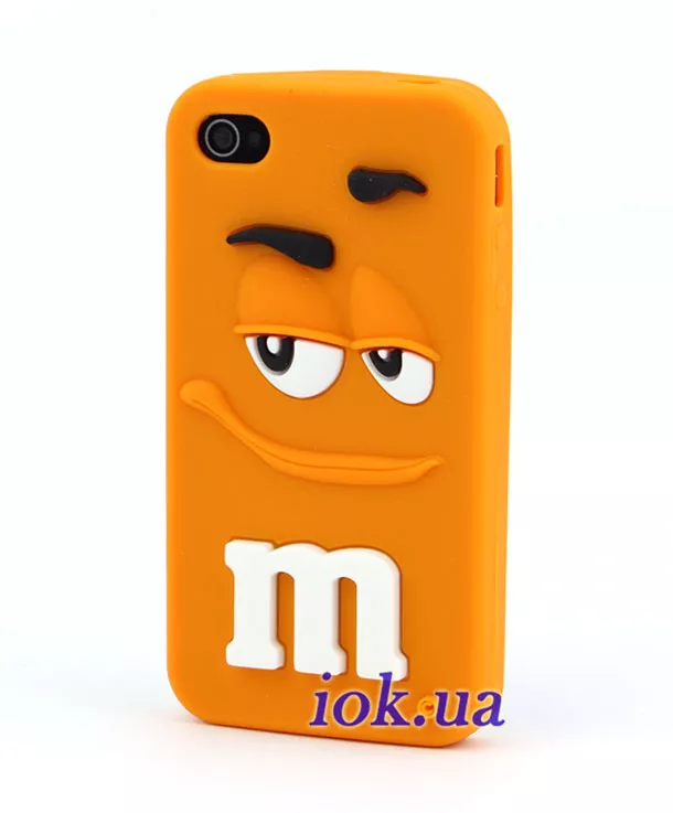 Чехольчик Эм-энд-эмс для iPhone 4/4S, силиконовый, оранжевый
