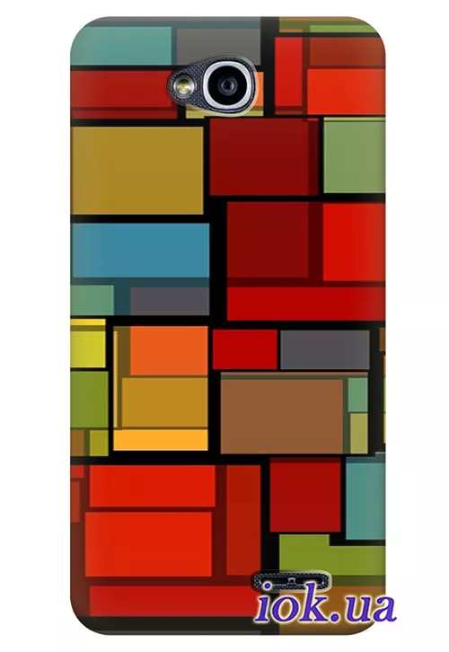 Чехол для LG L70 Dual - Красочные квадраты 