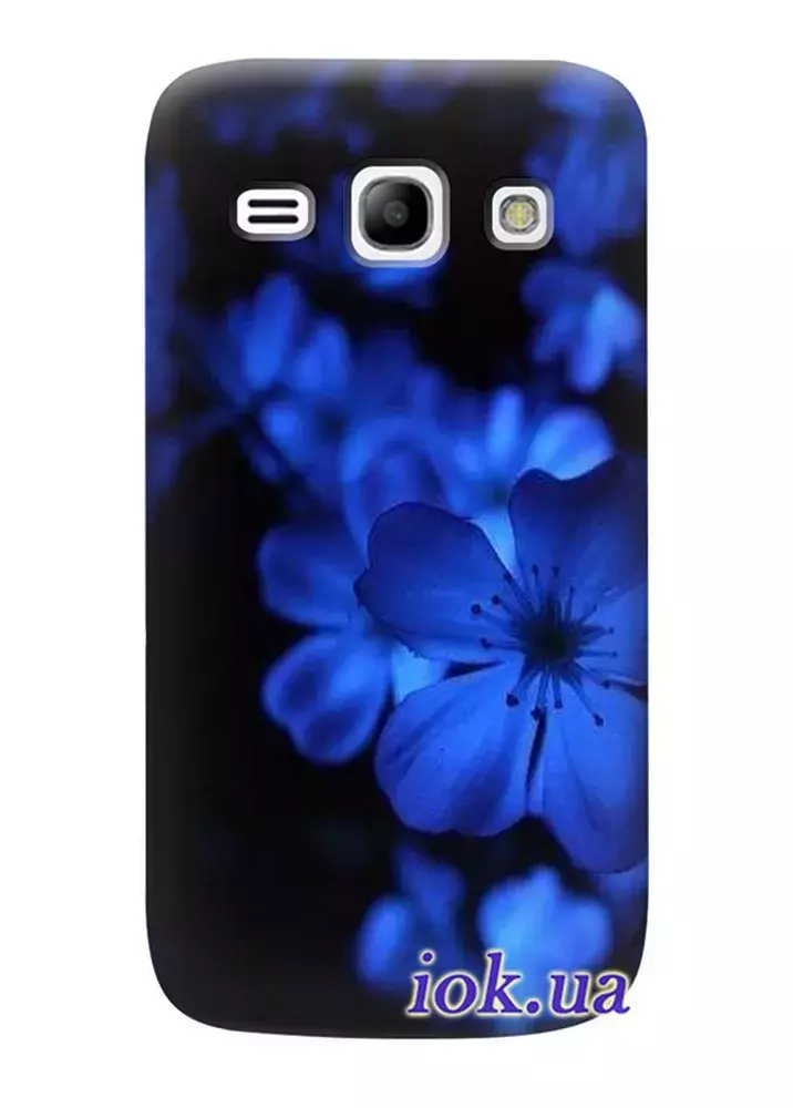 Чехол для Galaxy Star Advance - Синие цветы 