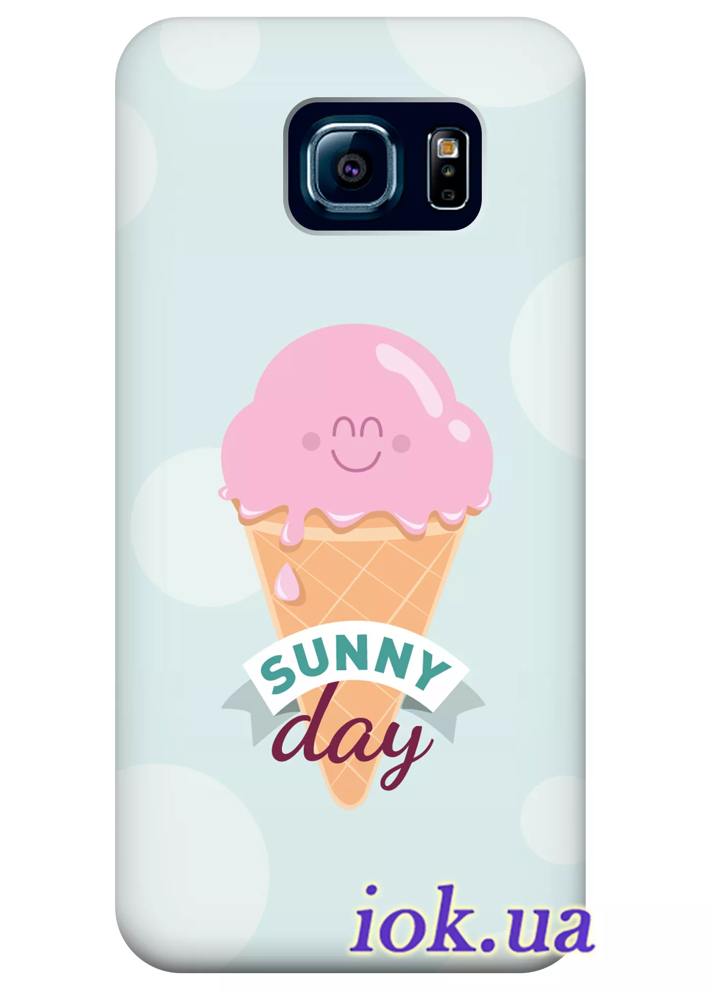 Чехол для Galaxy S6 - Весёлая мороженка