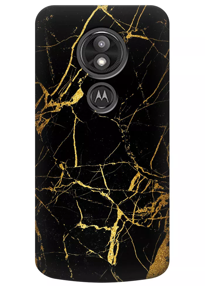 Чехол для Motorola Moto E5 Play - Золотой мрамор