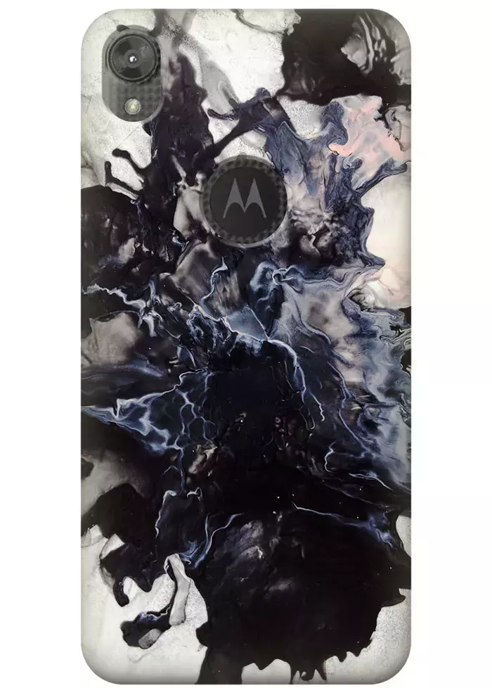 Чехол для Motorola Moto E6 - Взрыв мрамора
