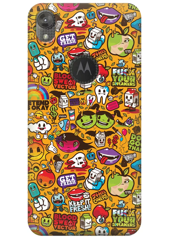 Чехол для Motorola Moto E6 - Стикеры