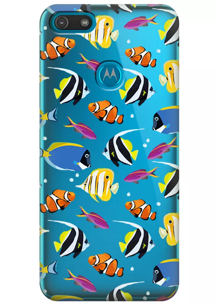 Чехол для Motorola Moto E6 Play - Bright fish
