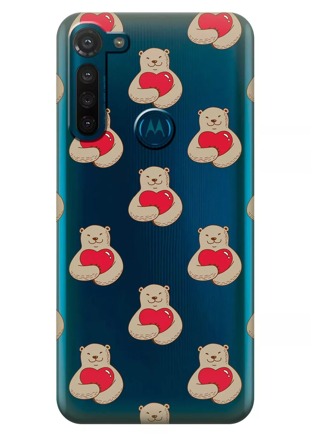 Чехол для Motorola Moto G Stylus - Влюбленные медведи