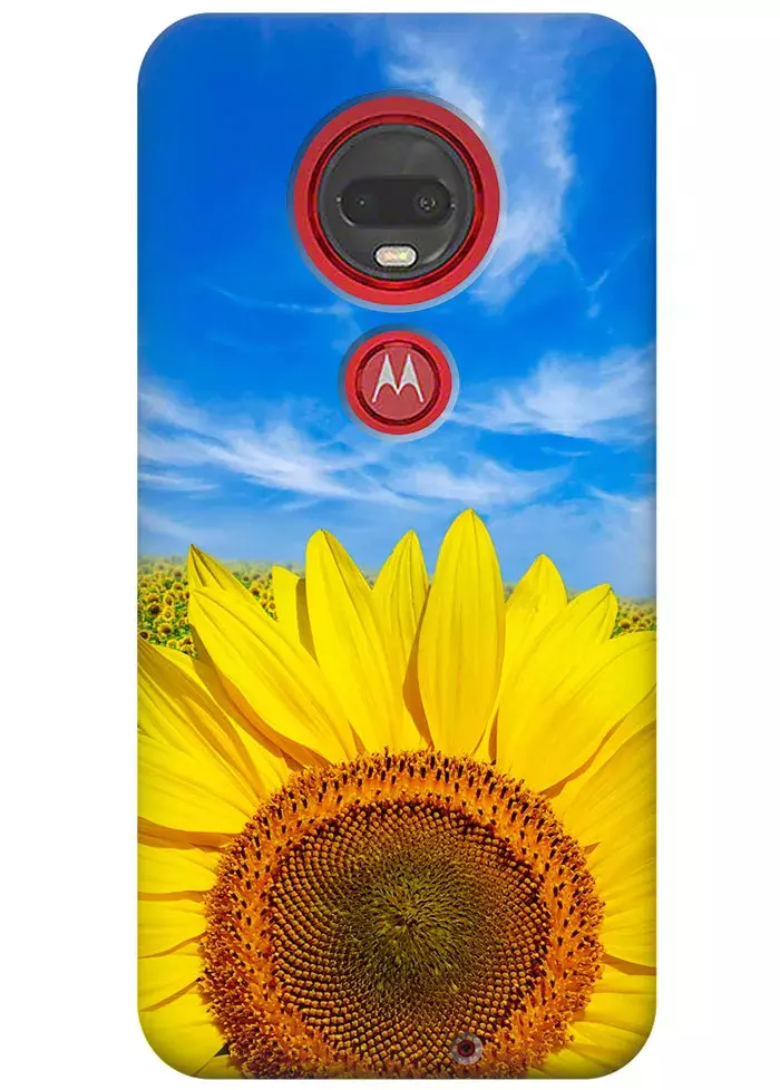 Чехол для Motorola Moto G7 - Подсолнухи