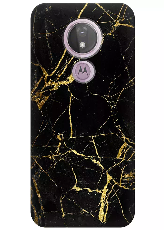 Чехол для Motorola Moto G7 Power - Золотой мрамор