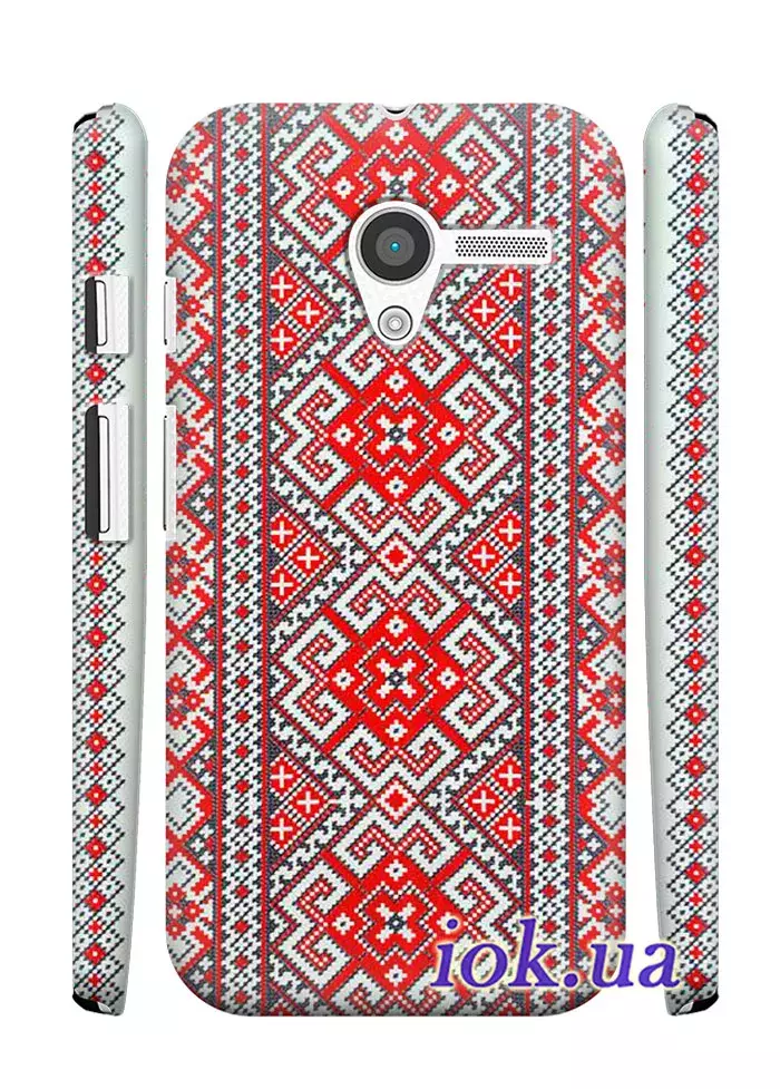 Чехол для Moto X - Украинская вышиванка