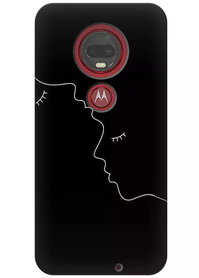 Чехол для Motorola Moto G7 - Романтичный силуэт