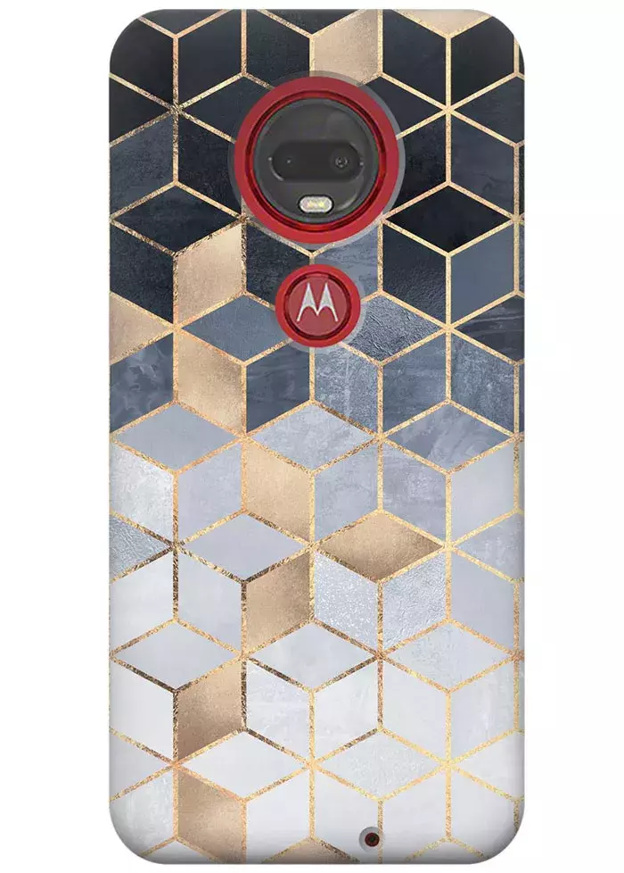 Чехол для Motorola Moto G7 - Темная геометрия