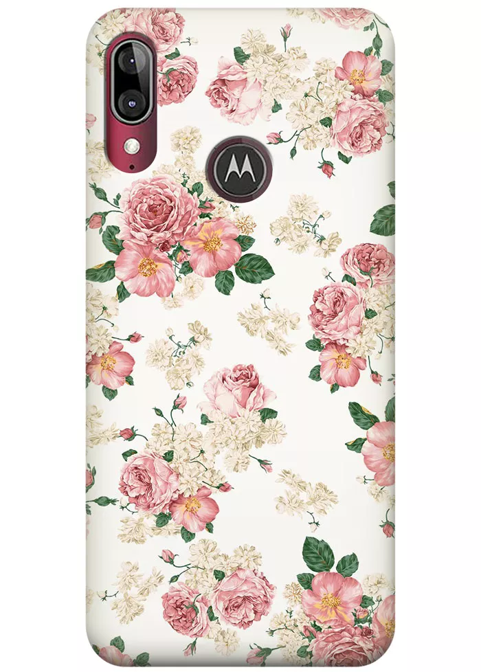 Чехол для Motorola Moto E6 Plus - Букеты цветов