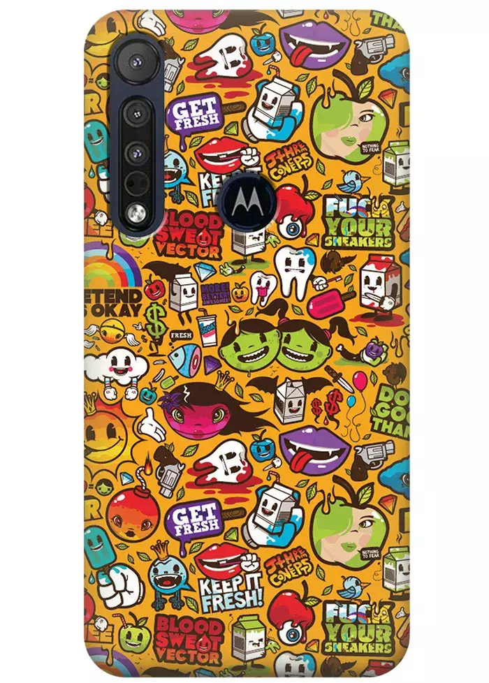 Чехол для Motorola One Macro - Стикеры