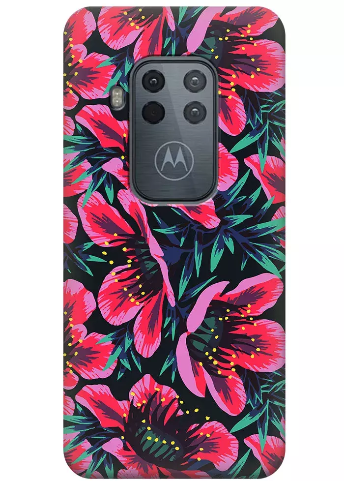 Чехол для Motorola One Zoom - Цветочки