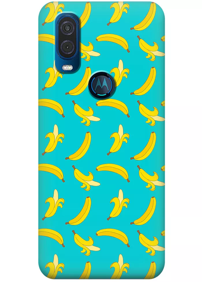 Чехол для Motorola One Vision - Бананы