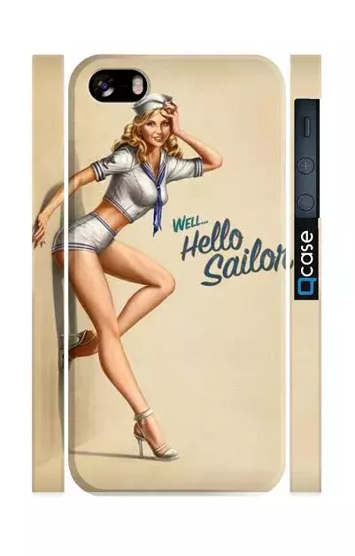 Чехол для iPhone 5, 5s девушкой Пин-ап арт - Hello Sailor | Qcase