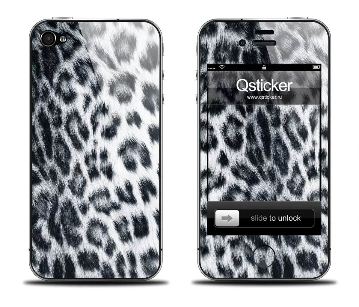 Наклейка на телефон iPhone - Snow Leopard