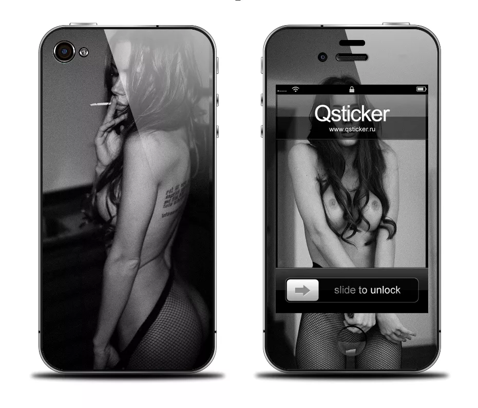 iPhone 4/4S виниловая наклейка - Nude Girl by Tikhomirov Production