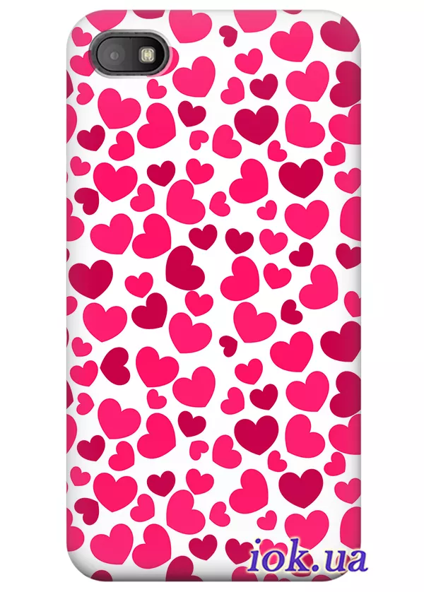 Чехол для HTC One SV - Розовые сердечки 