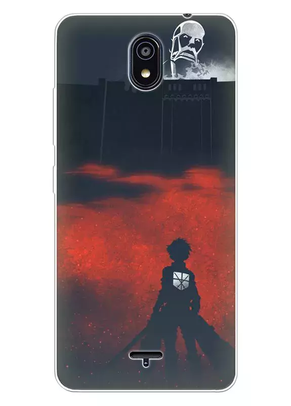 Nokia C100 чехол - Атака на титанов Attack on Titan главный герой против титана