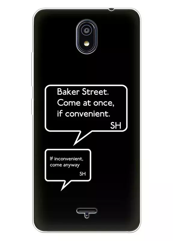 Нокия С100 чехол с принтом из сериала Шерлок Холмс - Baker Street Come at once If Convenient Come Anyway