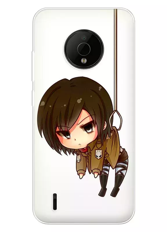 Nokia C200 чехол - Атака на титанов Attack on Titan Микаса Аккерман в виде призовой игрушки
