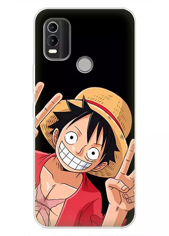 Nokia C21 Plus чехол - Ван-Пис One Piece Луффи радостно приветствует 